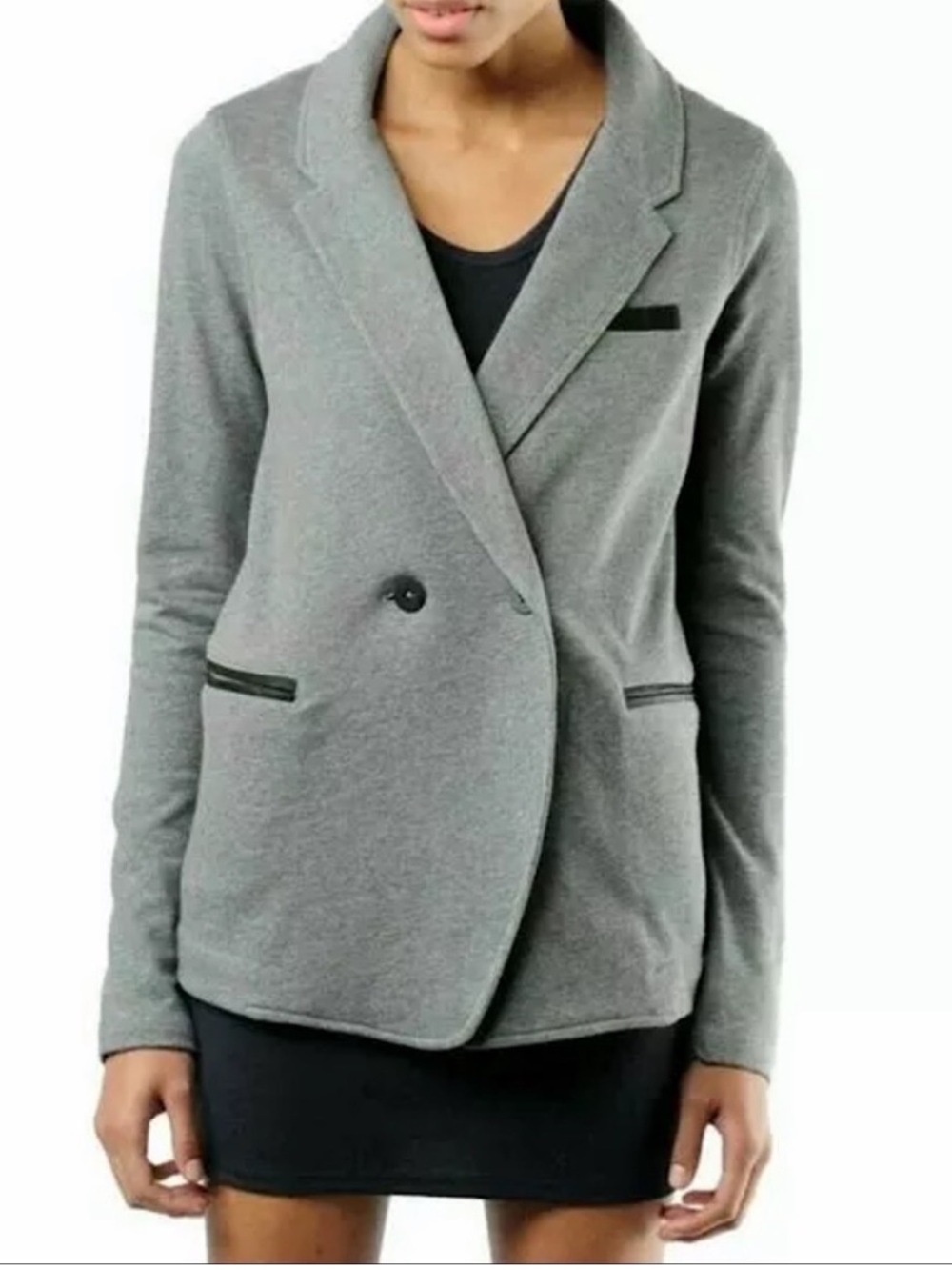 T Alexander Wang Gray Knit Blazer
